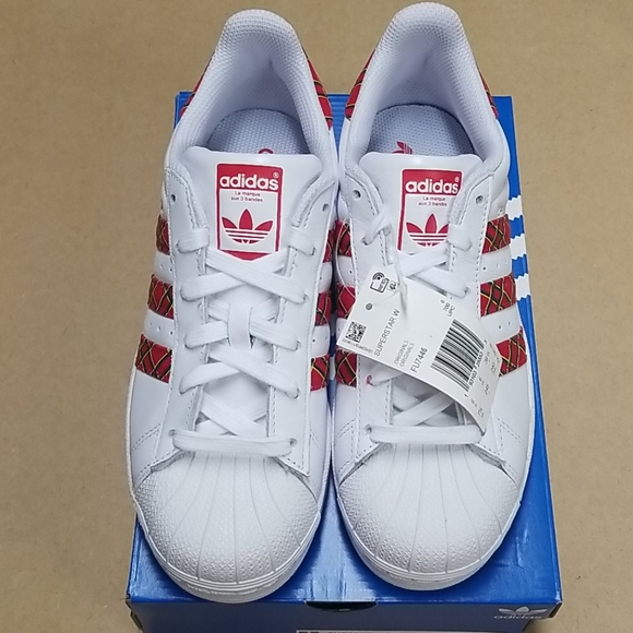 Adidas Superstar Scarlet Red Women's Shoes - Picture 10 of 11